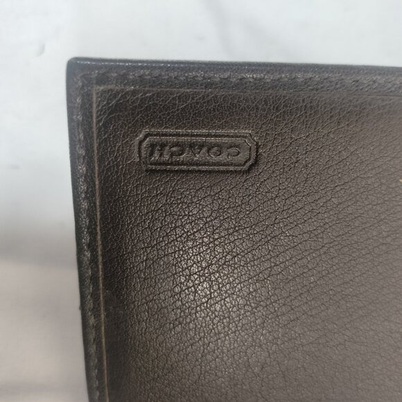 Coach Checkbook, Brown logo - Picture 3 of 8
